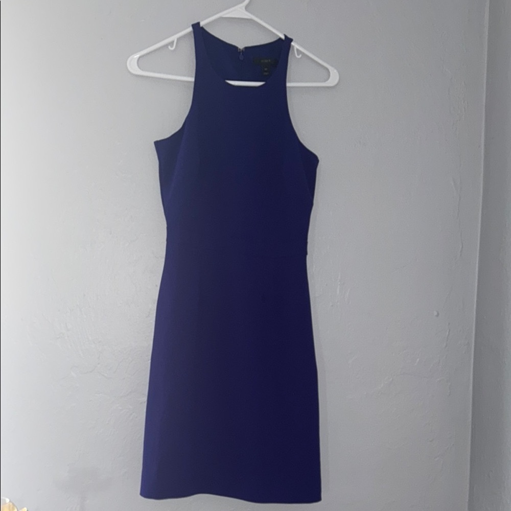 J. Crew Blue Sheath Halter Cocktail Dress 102